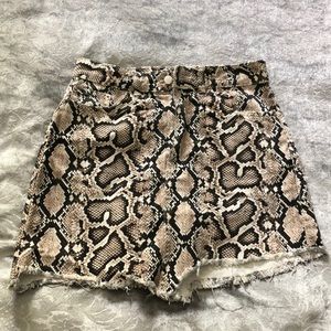 Snake print skirt